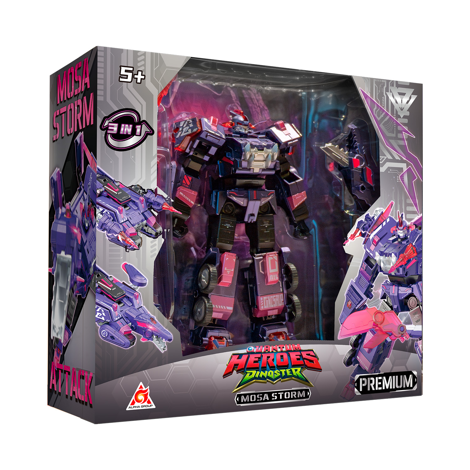 Диностер. Робот-трансформер 3-в-1 Моза Шторм Limited edition. Dinoster фото